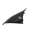 Glossy black right front fairing panel with smooth aerodynamic shape and mounting points.