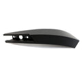 Matte black right trunk armrest with smooth contours and three mounting holes.