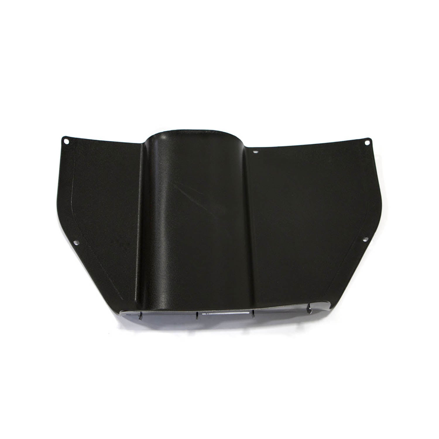 Black plastic driver shaft cover with a central raised cylindrical section and flared flat side panels.