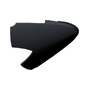 A black, smooth, and curved Airbox Cover Panel by Polaris is displayed against a white background, showcasing a sleek design similar to other OEM Victory motorcycle parts.