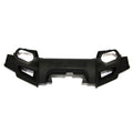 Gloss black front fascia for Polaris ranger with angular cutouts and embossed logo.