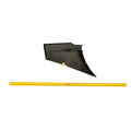 Black angular plastic motorcycle body side cover with a smooth matte finish and mounting hole.