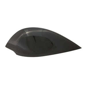 Black glossy aerodynamic saddlebag lid with smooth curved surface, left side fitment.