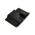 Gloss black drive shaft cover with angular design and smooth finish for Polaris Ranger UTVs.