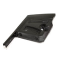Gloss black rear fender for Polaris Ranger, molded plastic with mounting points and angled design.