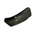 Black hard plastic right saddlebag lid with smooth matte finish and mounting hardware visible.