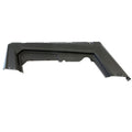 Gloss black right rocker panel for Polaris RZR with angular design and mounting holes.