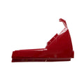 Glossy red left front fender with angular design and mounting points for Polaris UTV.
