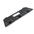 Gloss black rectangular upper bumper screen with vented grid design and mounting clips.