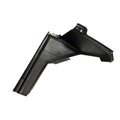 Black angular plastic front left fender with mounting holes for Polaris UTV.