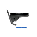 Right front titanium-colored fender for Polaris UTV, angular design with mounting holes and reinforced edges.