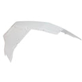 White molded plastic front right fender with angular design for Polaris RZR UTV.