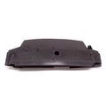 Gloss black front radiator shroud for Polaris UTV with central mounting hole and sleek contoured design.