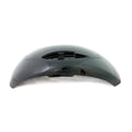 Glossy black curved hard plastic saddlebag lid with smooth finish and mounting slots.