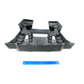 Gloss black rear lower fascia with contoured design and smooth finish for Polaris RZR vehicles.