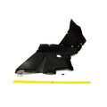 Black front left painted fender panel for Polaris UTV, contoured plastic with mounting points.