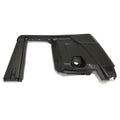 Black molded plastic rear right fender with integrated rocker for Polaris Ranger UTV.