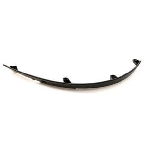 Glossy black curved motorcycle rear fender closeout panel with mounting brackets.