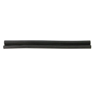 Black rubber trunk lid wire cover with a slim, elongated shape and smooth finish.