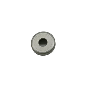 Round silver metal ABS ring with central hole and smooth finish.