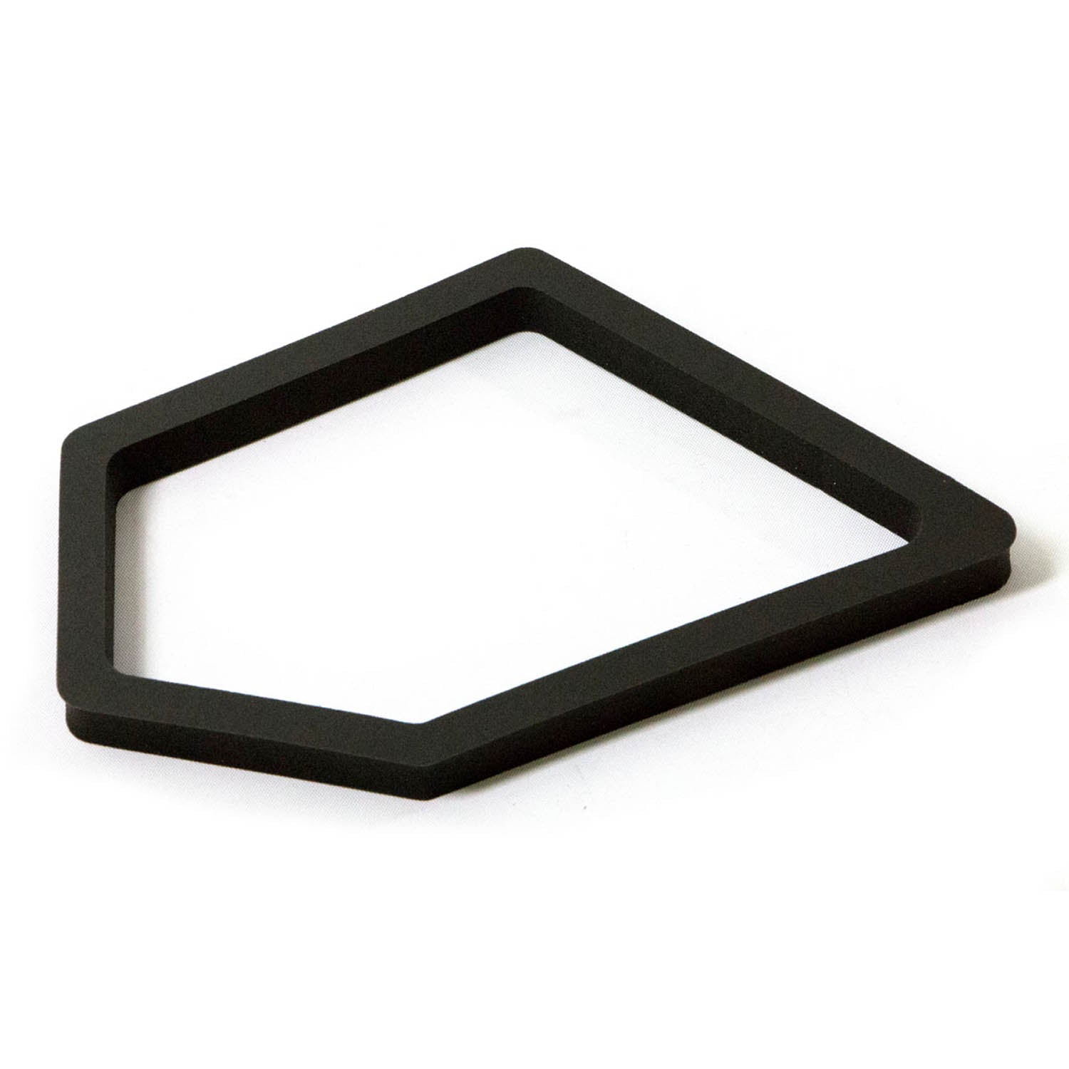 Black foam intake seal with a trapezoidal shape and smooth edges for Polaris UTVs.