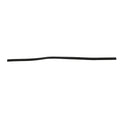 Black flexible rubber compartment seal strip with slight curvature and uniform width.