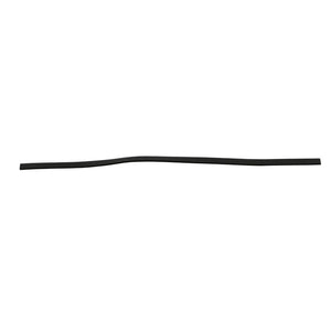 Black flexible rubber compartment seal strip with slight curvature and uniform width.