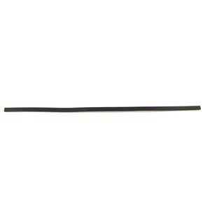 Black flexible rubber strip compartment seal for Indian motorcycles, long and narrow.