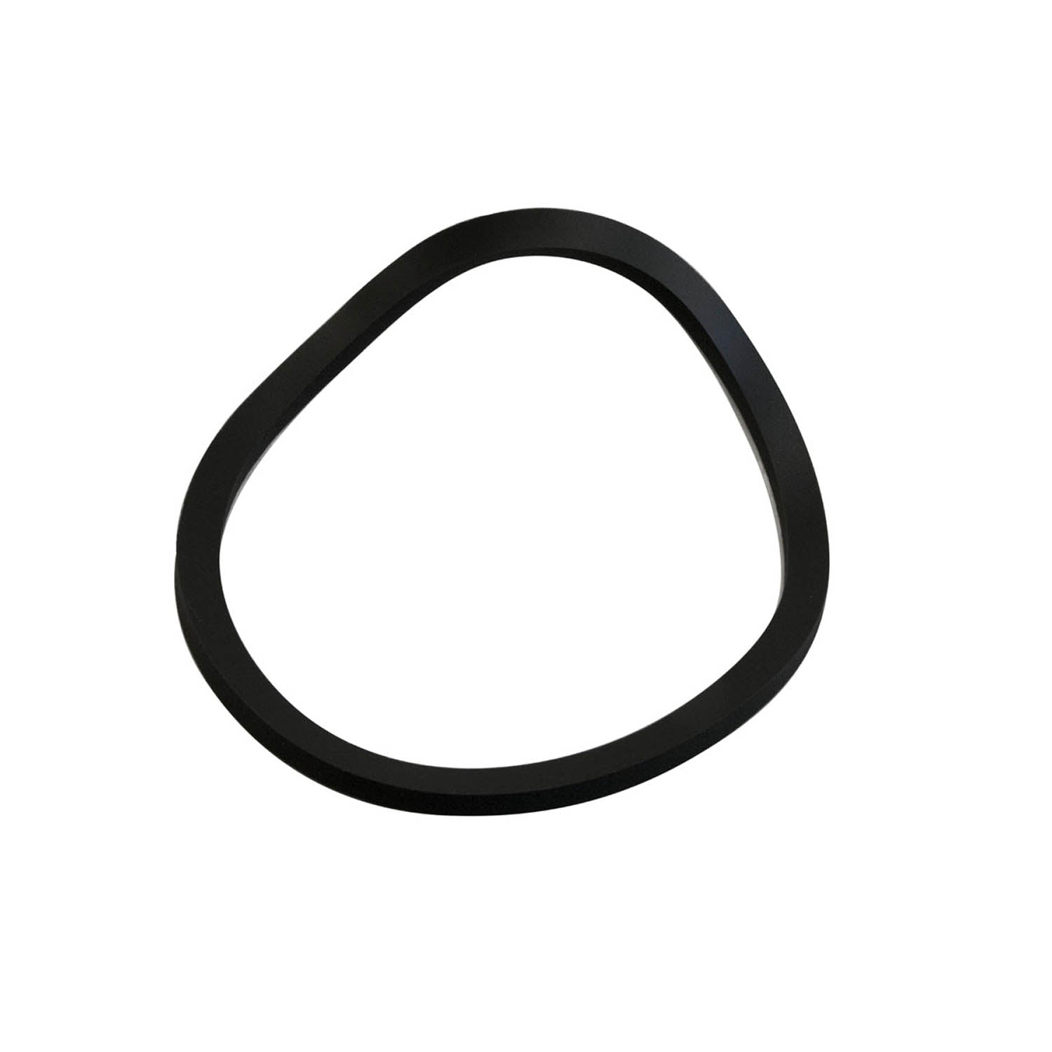 Black rubber inner clutch cover seal with a rounded triangular shape for Polaris UTVs.