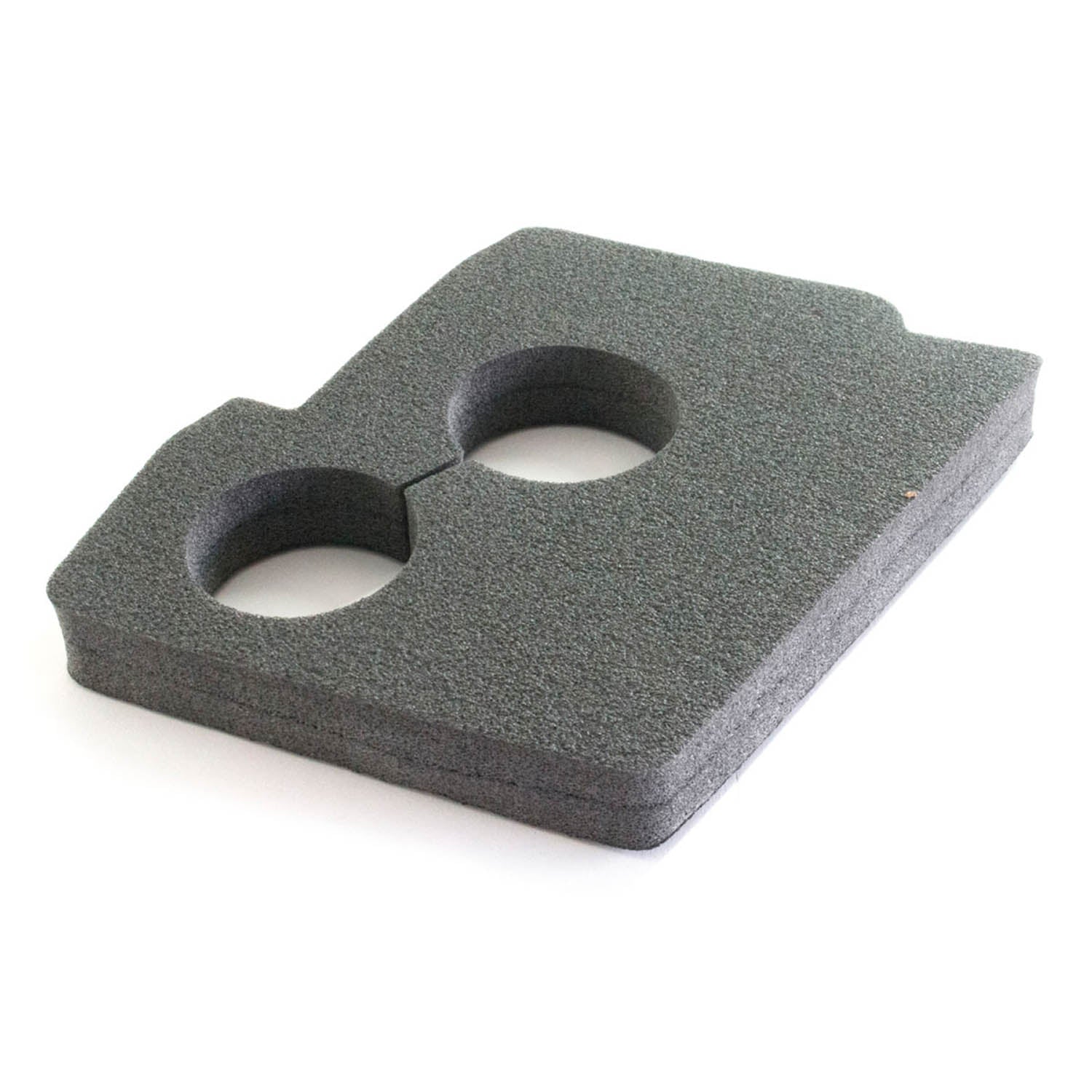 Black textured foam intake separator panel with two circular cutouts for Polaris RZR models.