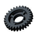 Black metal mainshaft gear with evenly spaced teeth and a central circular hole.
