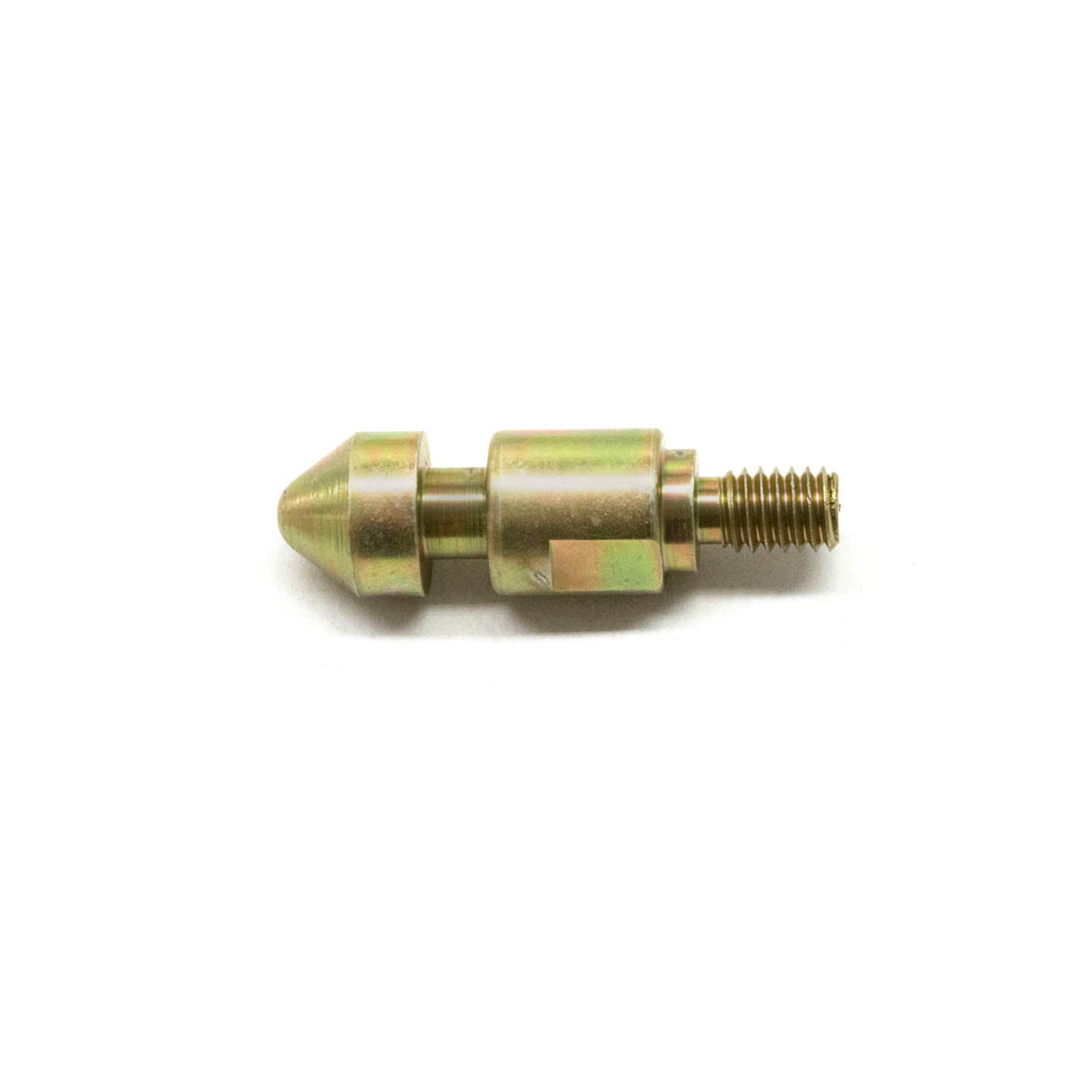 Metal plunger latch with threaded end and hexagonal middle section for Polaris ATV.