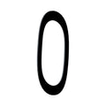 Black oval-shaped wave washer with smooth finish and uniform thickness.