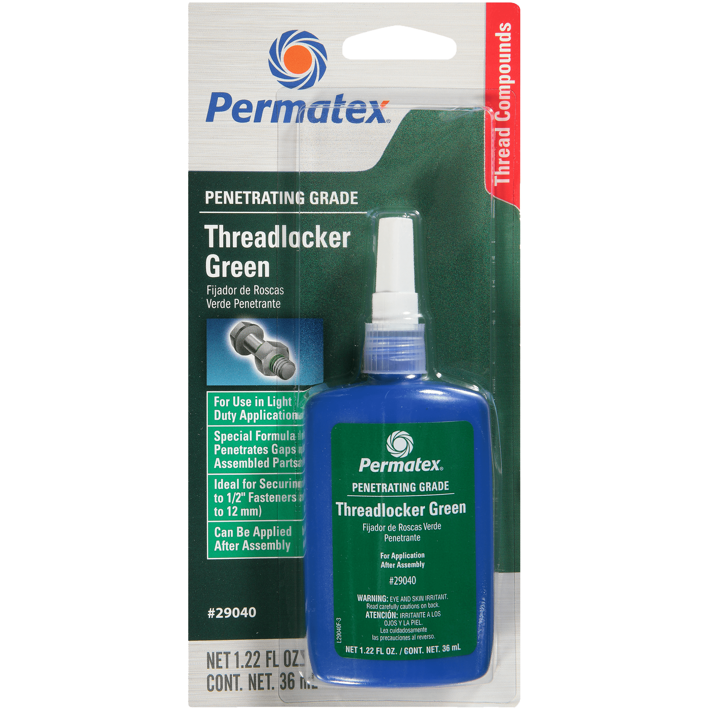 Penetrating Grade Threadlocker Green 36 Ml by Permatex 29040 Thread Locker