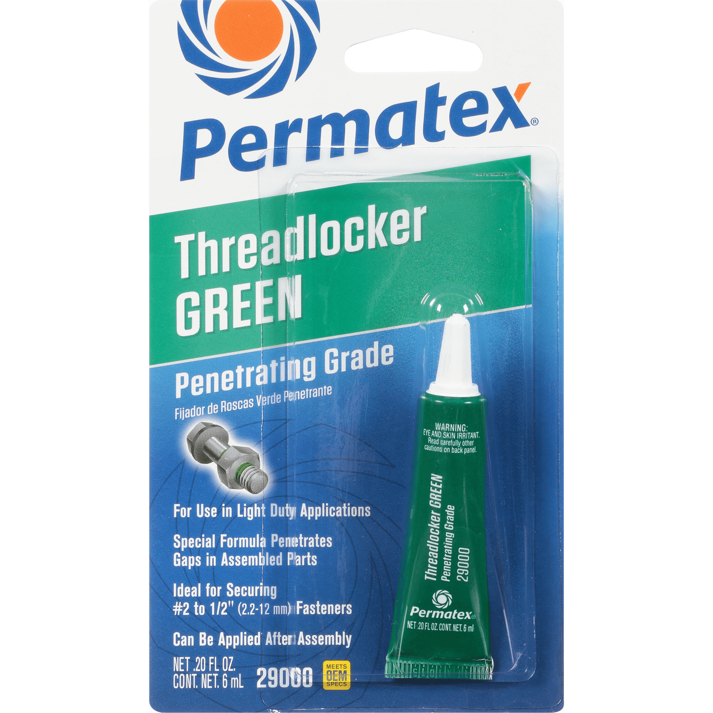 Penetrating Grade Threadlocker Green 6 Ml by Permatex 29000 Thread Locker