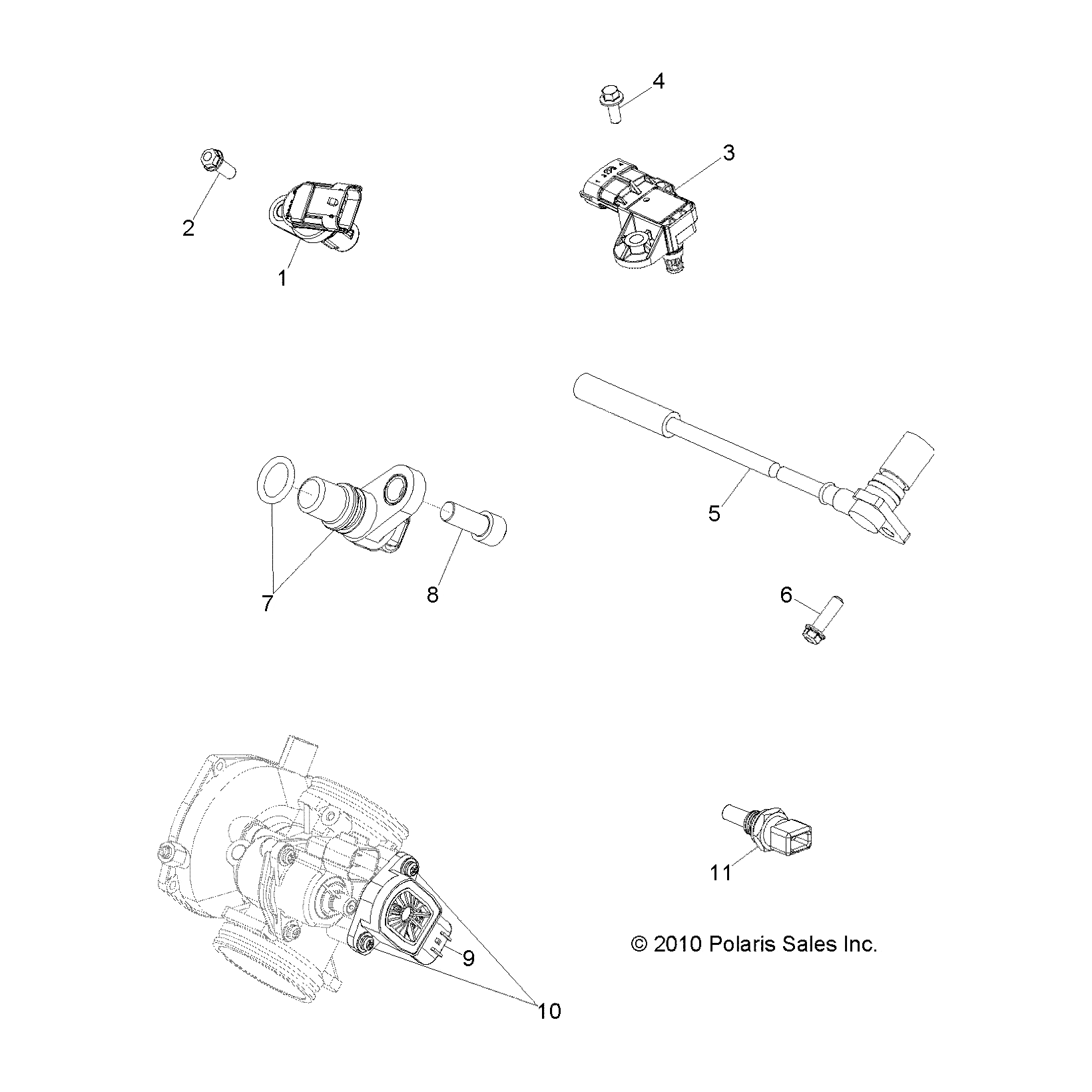 Phase Sensor, by Polaris 2410835 OEM Hardware P2410835 Off Road Express