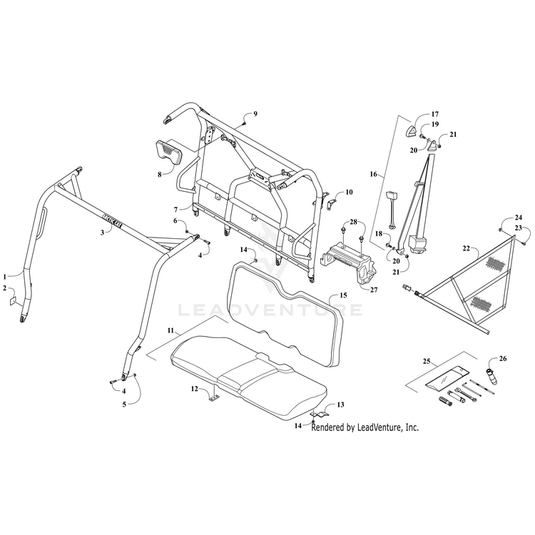Pipe Comp Fr Roof (W/Decals) By Arctic Cat 3307-582 OEM Hardware 3307-582 Core Power Equipment