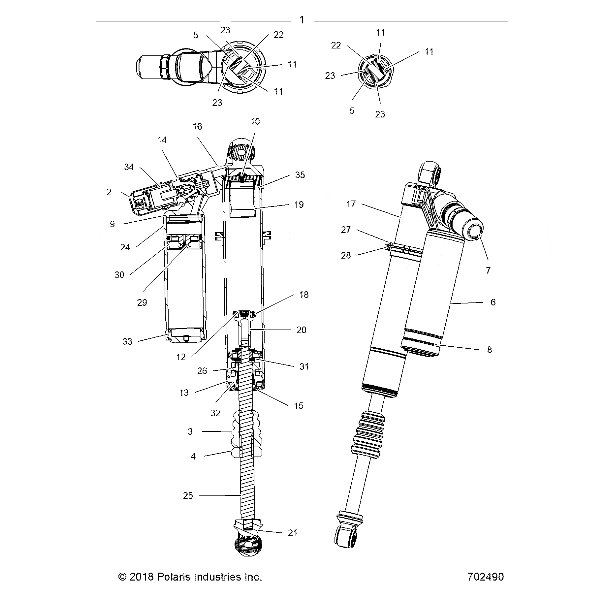 Piston-Ps Damping 210-35-088 by Polaris 1501326 OEM Hardware P1501326 Off Road Express