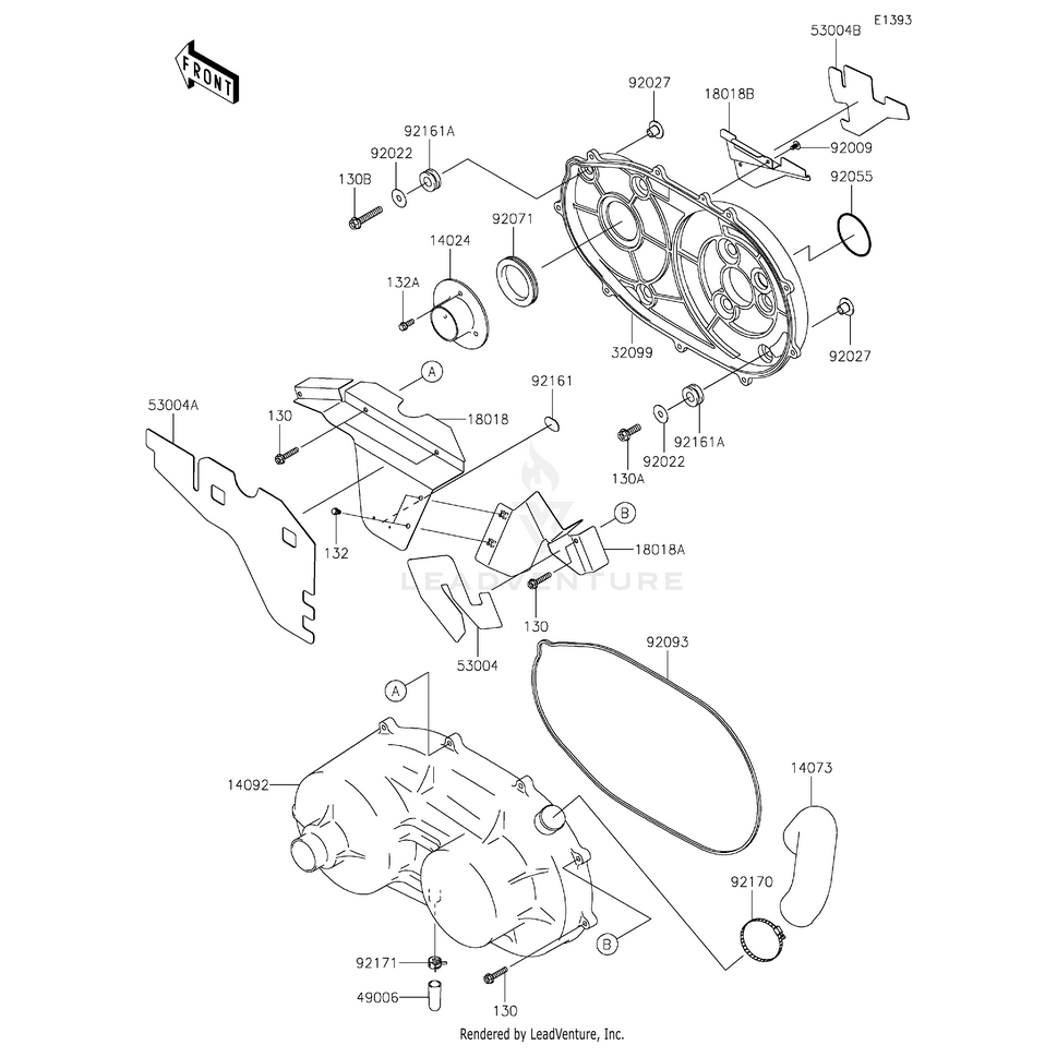 Plate-Heat Guard by Kawasaki 18018-0020 OEM Hardware 18018-0020 Off Road Express Peach St