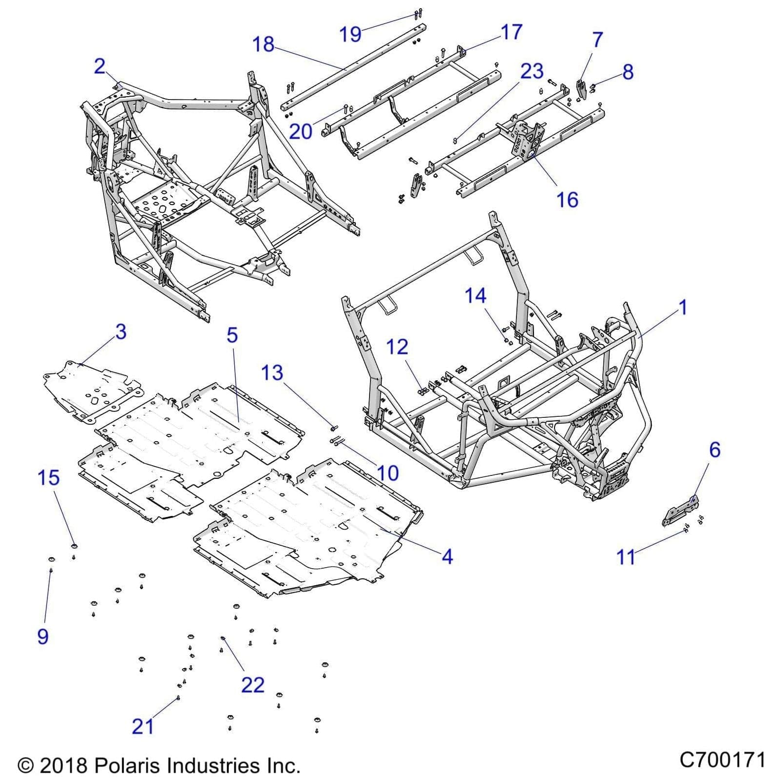 Plate-Skid, Rear, Gloss Black by Polaris 5450706-070 OEM Hardware P5450706-070 Off Road Express