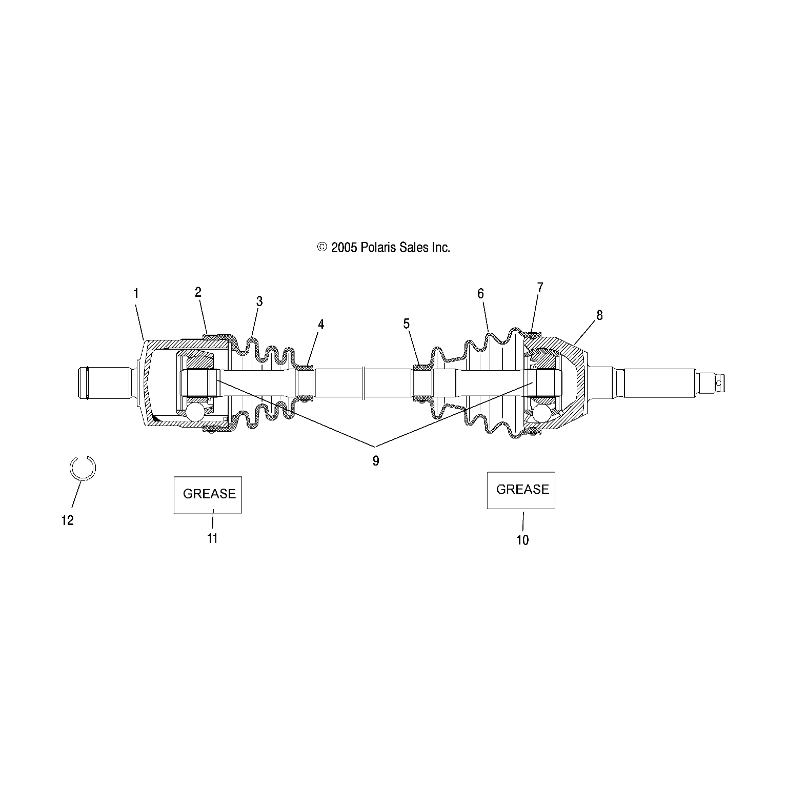 Plunging Joint by Polaris 1590413 OEM Hardware P1590413 Off Road Express