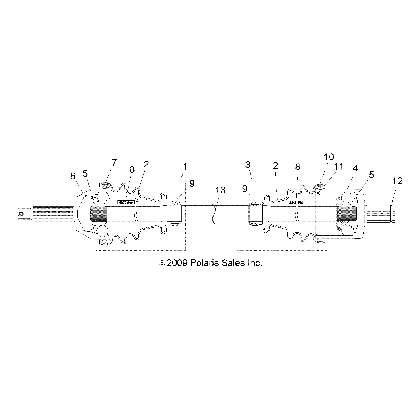 Plunging Joint by Polaris 2203875 OEM Hardware P2203875 Off Road Express