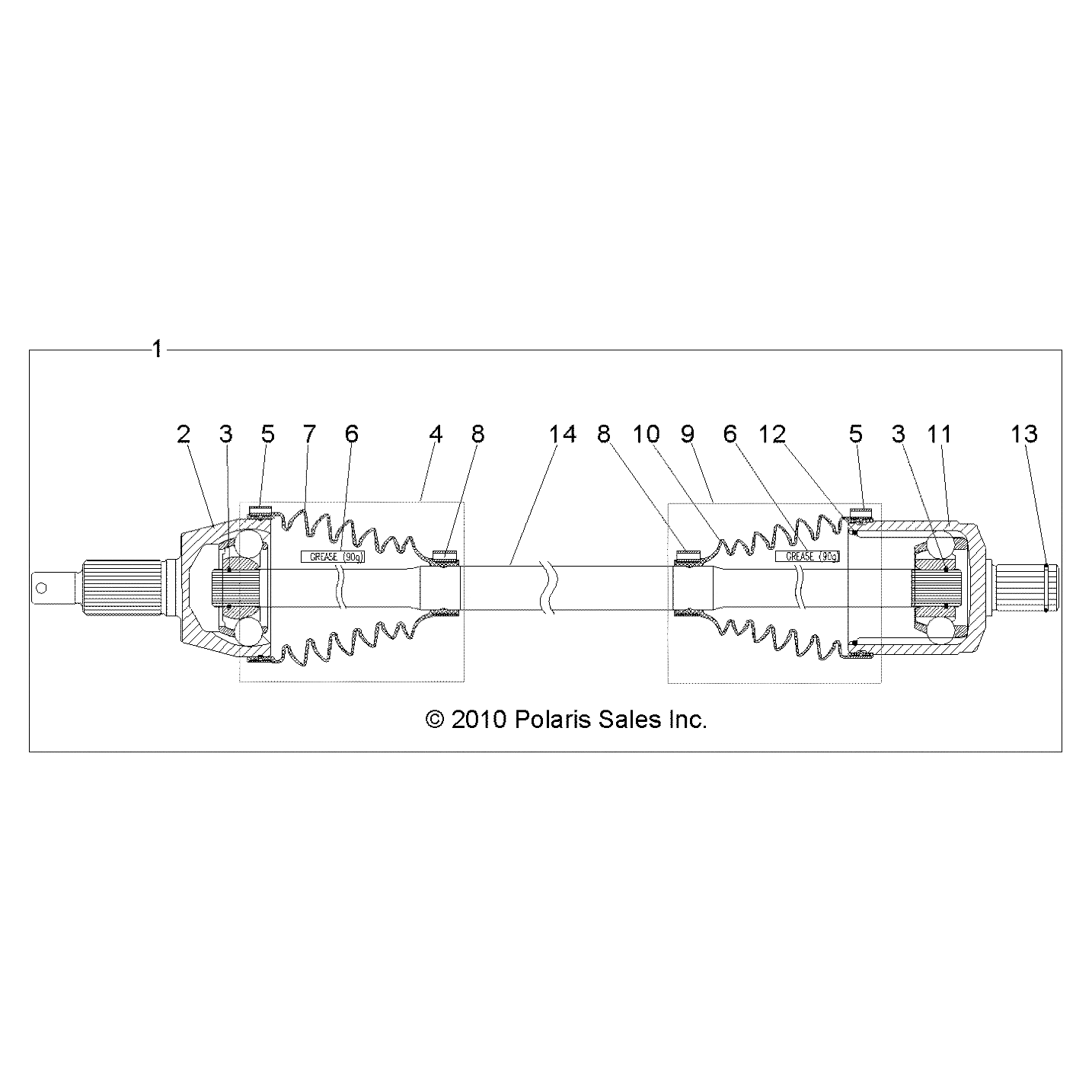 Plunging Joint by Polaris 2204275 OEM Hardware P2204275 Off Road Express
