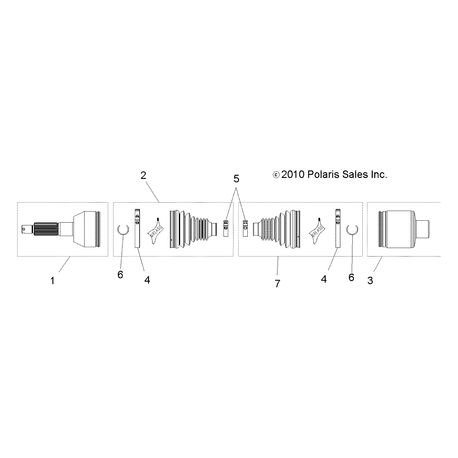 Plunging Joint by Polaris 2204367 OEM Hardware P2204367 Off Road Express