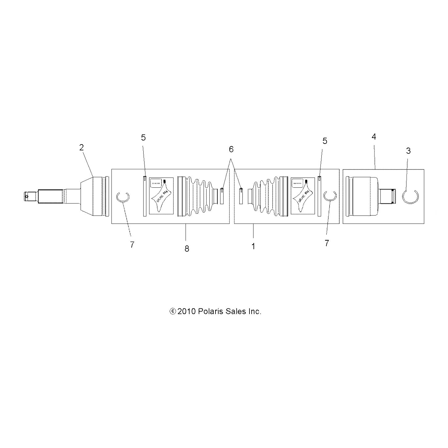 Plunging Joint by Polaris 2204368 OEM Hardware P2204368 Off Road Express