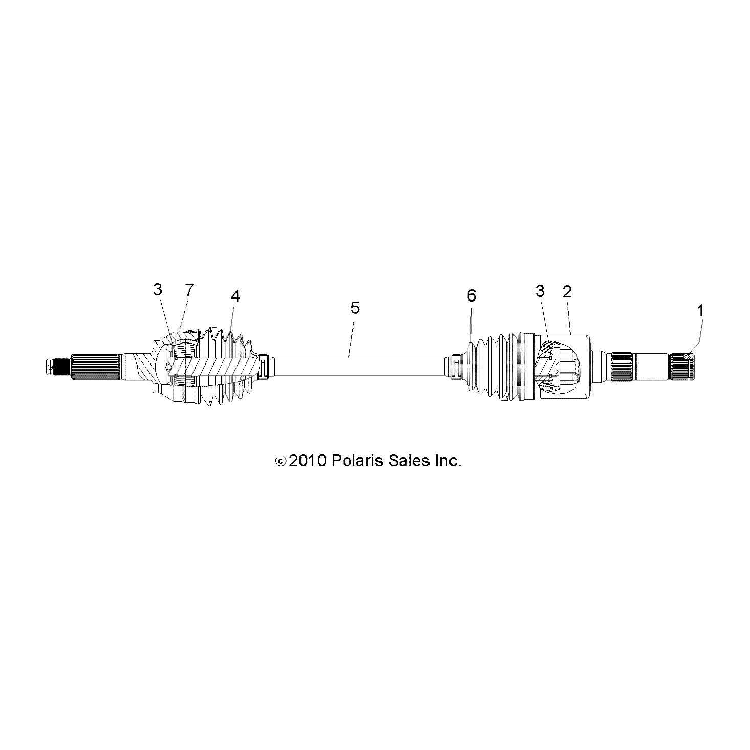 Plunging Joint by Polaris 2204373 OEM Hardware P2204373 Off Road Express