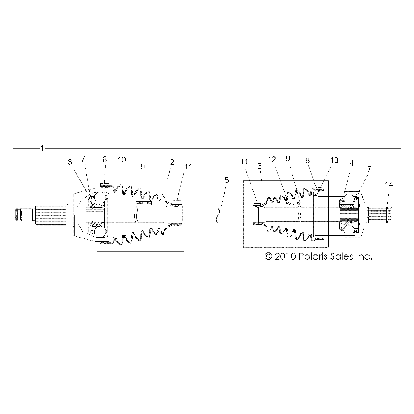 Plunging Joint by Polaris 2204445 OEM Hardware P2204445 Off Road Express