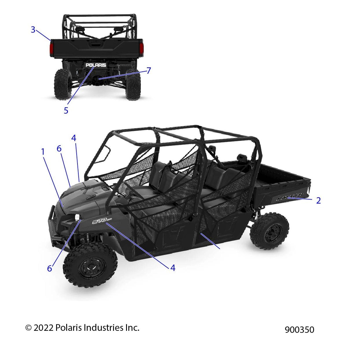 Polairs Tailgate Decal by Polaris 7178917 OEM Hardware P7178917 Off Road Express