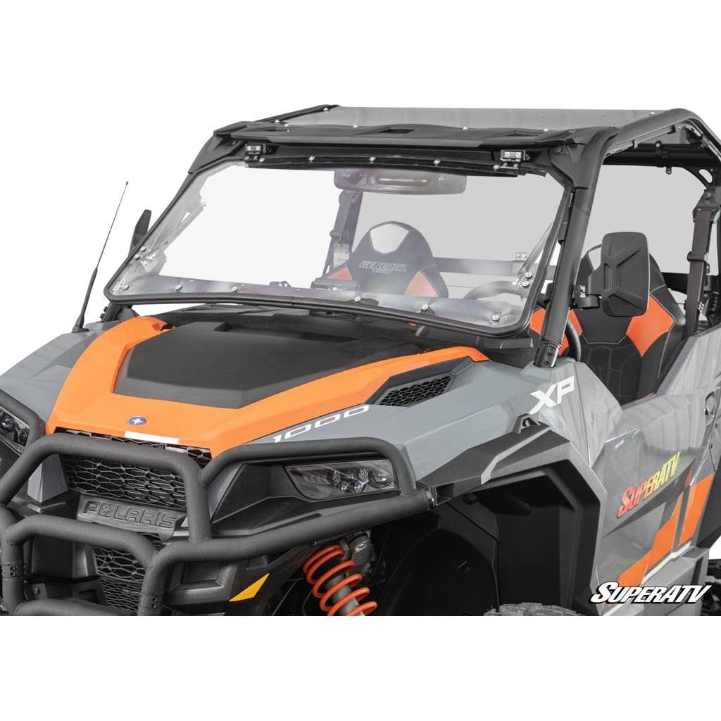 Polaris General Scratch Resistant Flip Windshield by SuperATV FWS-P-GENXP-RC-70#AA FWS-P-GENXP-RC-70#AA SuperATV