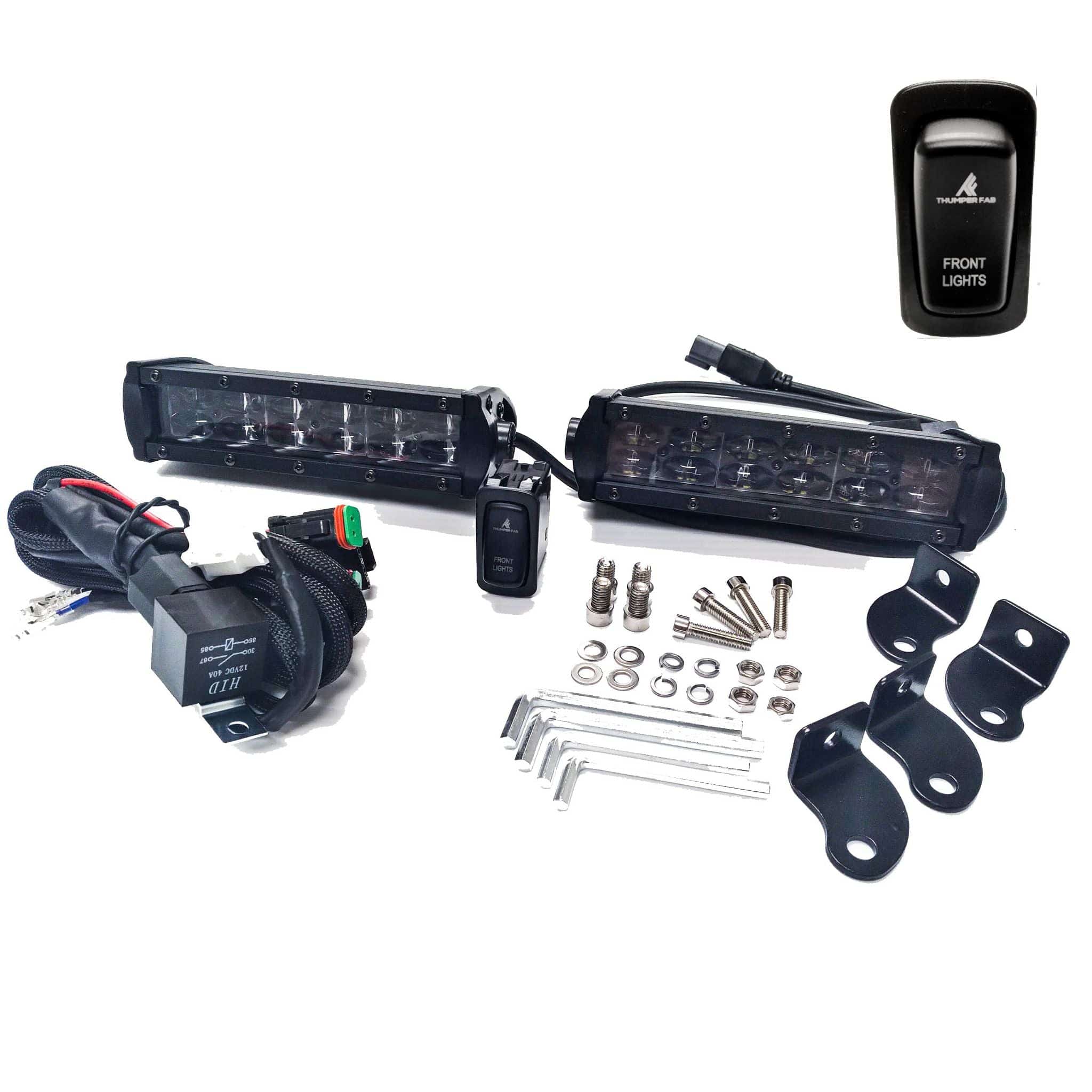 Polaris Ranger Thumper Bumper Front Light Kit by Thumper Fab TF010501.Y Bumper Light TF010501.Y Thumper Fab